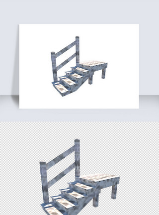 建筑楼梯立体楼梯su模型模板