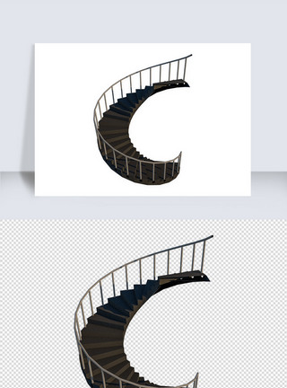 楼梯矢量立体楼梯su模型模板