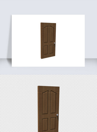 房门背景立体房门窗户su模型模板