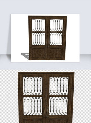 家装门型展架SU门su模型建模与渲染图SU模型模板