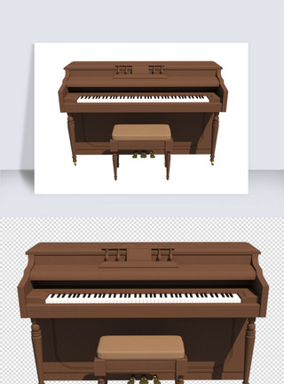 钢琴c调素材草图大师SU模型矢量文件原创钢琴素材模板