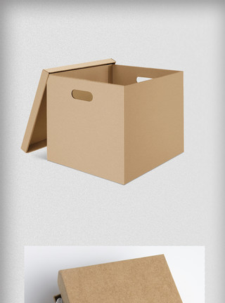 正方形透视包装类正方形盒子场景样机psd模板