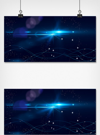 蓝色粒子线条线条粒子光效背景模板