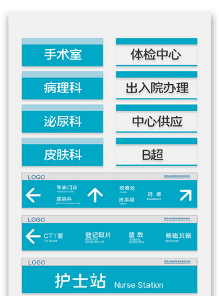 医疗类医院医疗原创vi导视牌模板设计模板