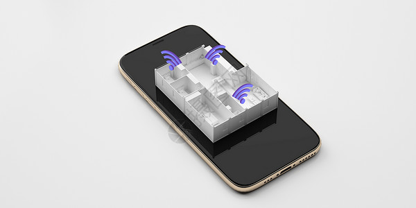 遥控电池3D智能家居场景设计图片