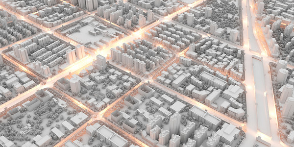 街道北京3D城市场景设计图片
