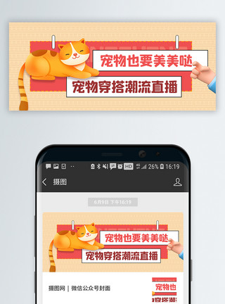 微信养号素材宠物服饰特惠公众号封面配图模板