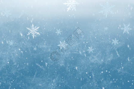 冬季漂浮蓝色雪唯美简约冬天雪花GIF高清图片