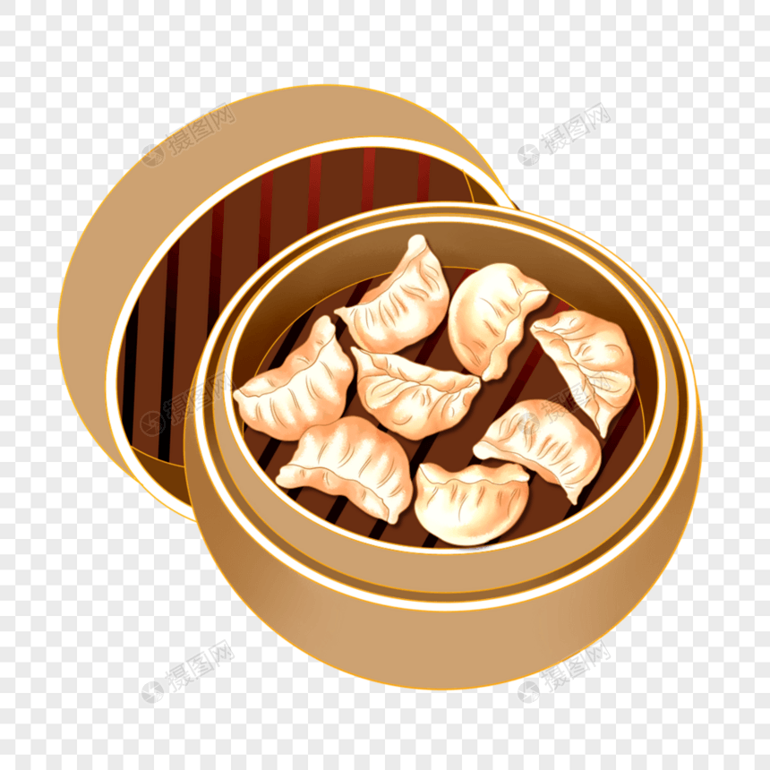 一笼蒸饺图片