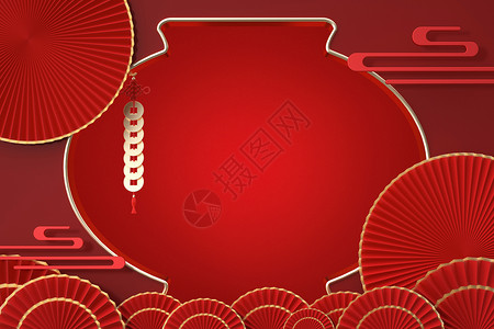 中式新年背景背景图片