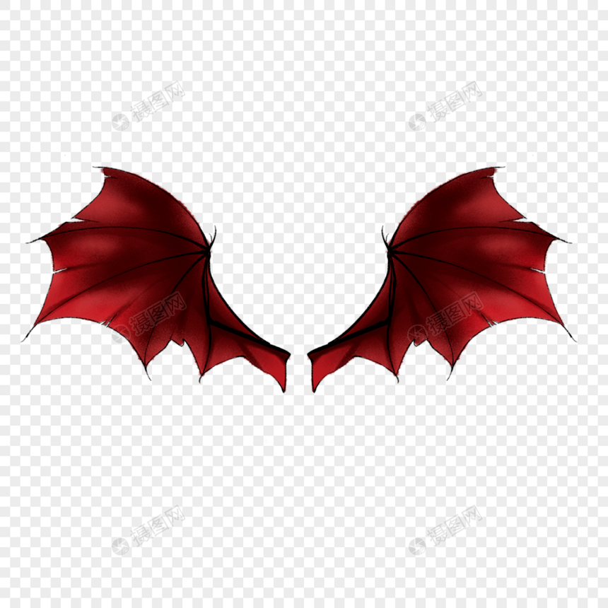 红色恶魔魔鬼翅膀图片