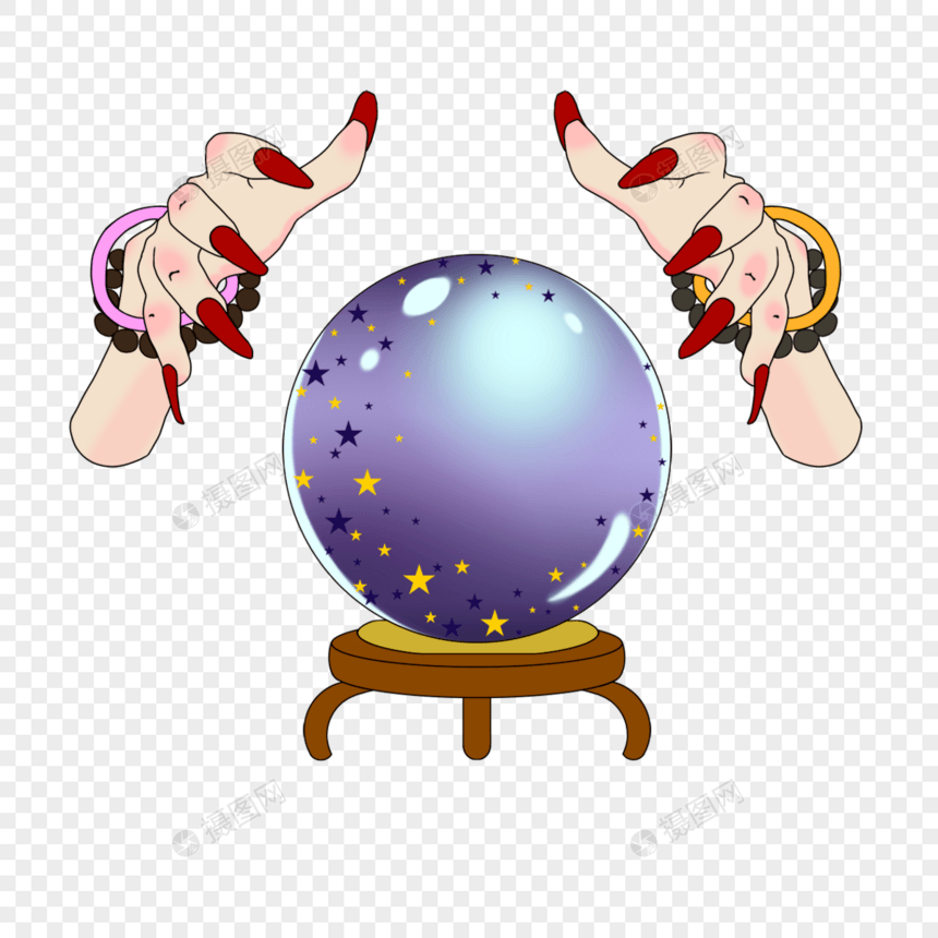 波西米亚占卜魔法水晶球图片