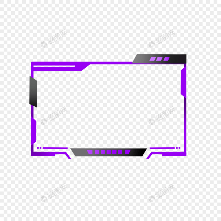 抽搐直播覆盖游戏现场紫色边框图片