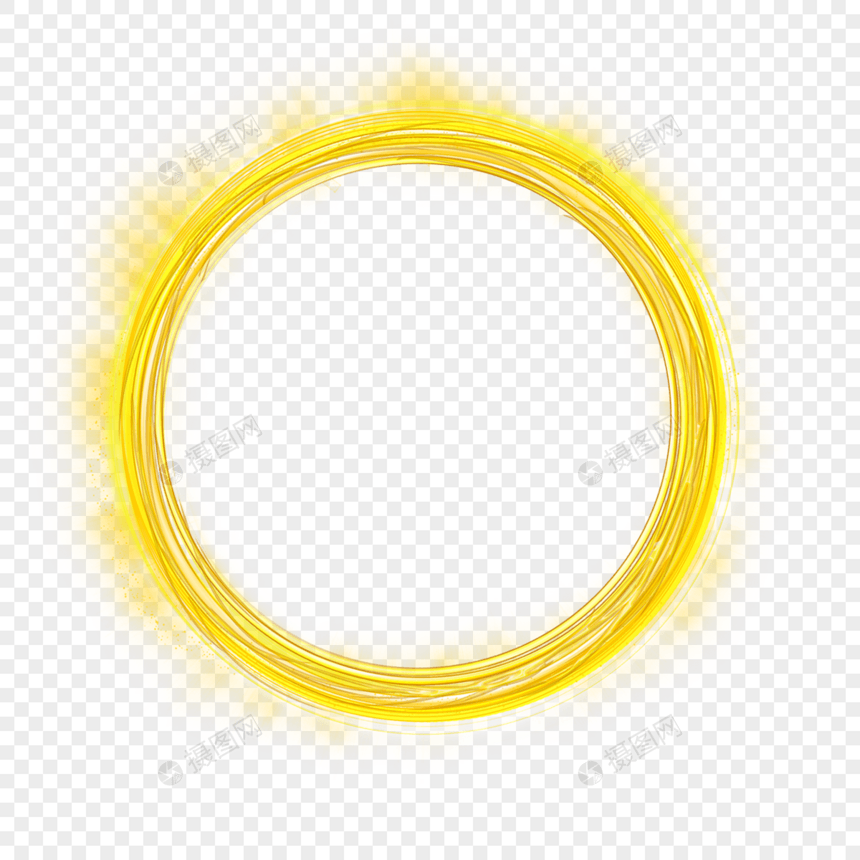 黄色光效金色抽象光环图片