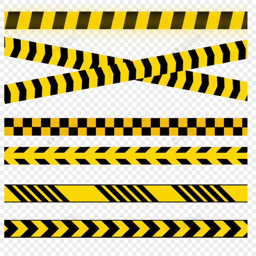 黄色黑色警戒线组合图片