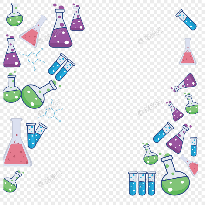 丰富化学药剂器材边框图片