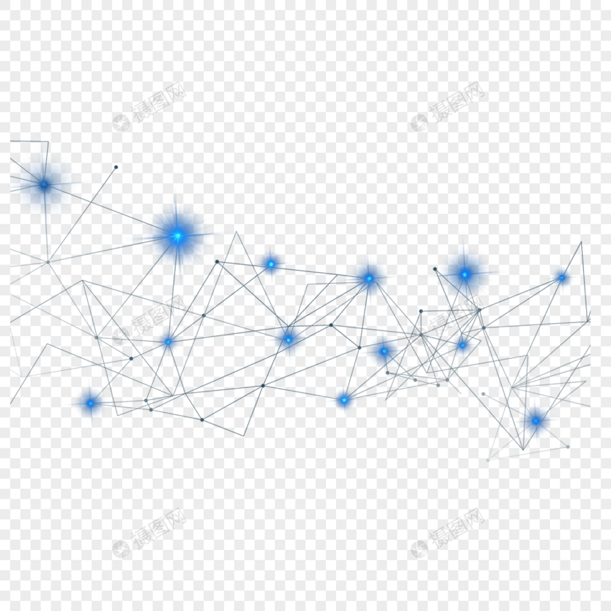 几何蓝色网络连接线图片