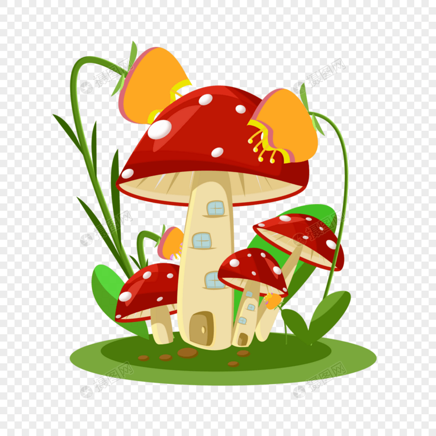 童话世界多层蘑菇房图片
