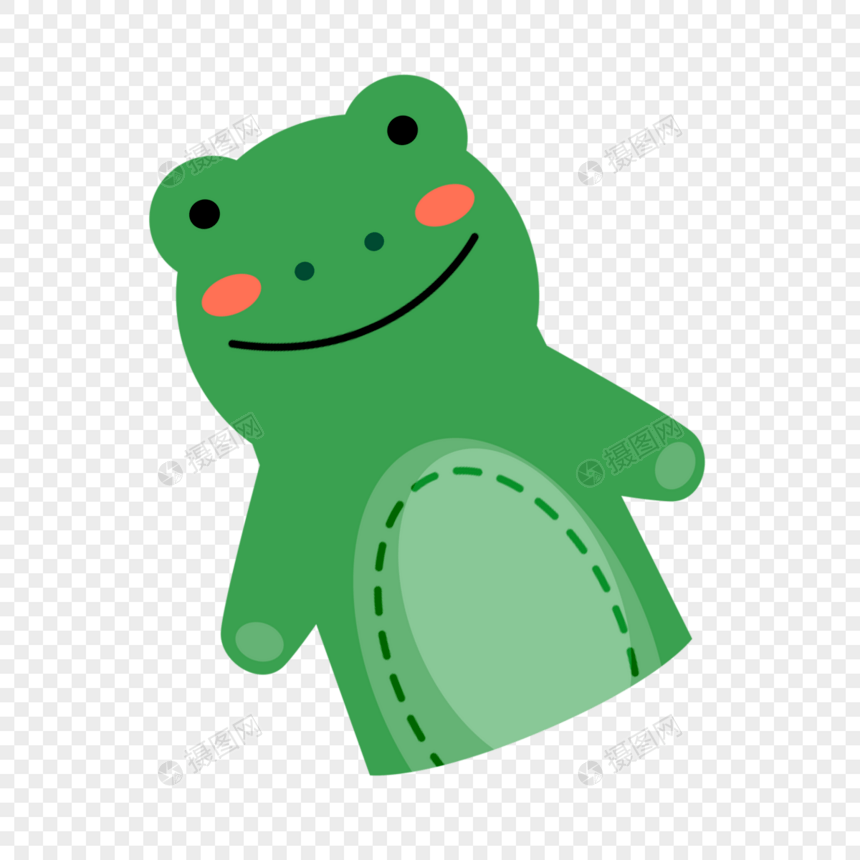 绿色青蛙手指木偶戏动物图片