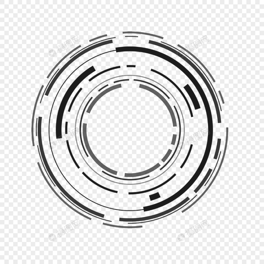 未来科技边框黑色圆环图片