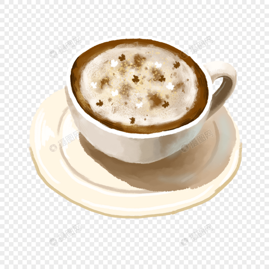 奶霜巧克力水彩咖啡图片