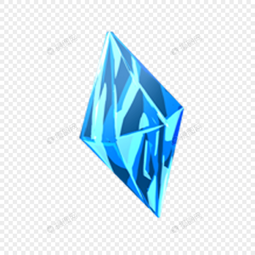 蓝色精美钻石游戏宝石图片