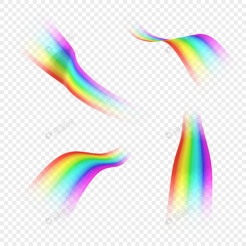 渐变的抽象彩虹光效图片