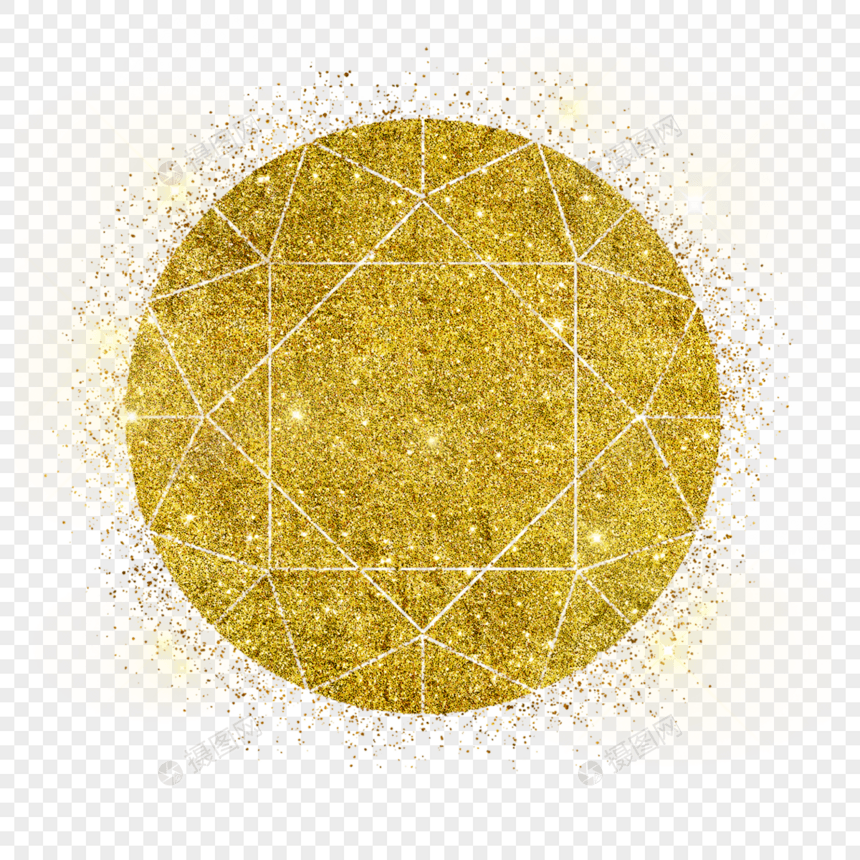 金色圆形几何金粉图片
