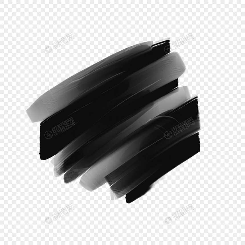 黑色和灰色质感撞色水彩笔刷图片