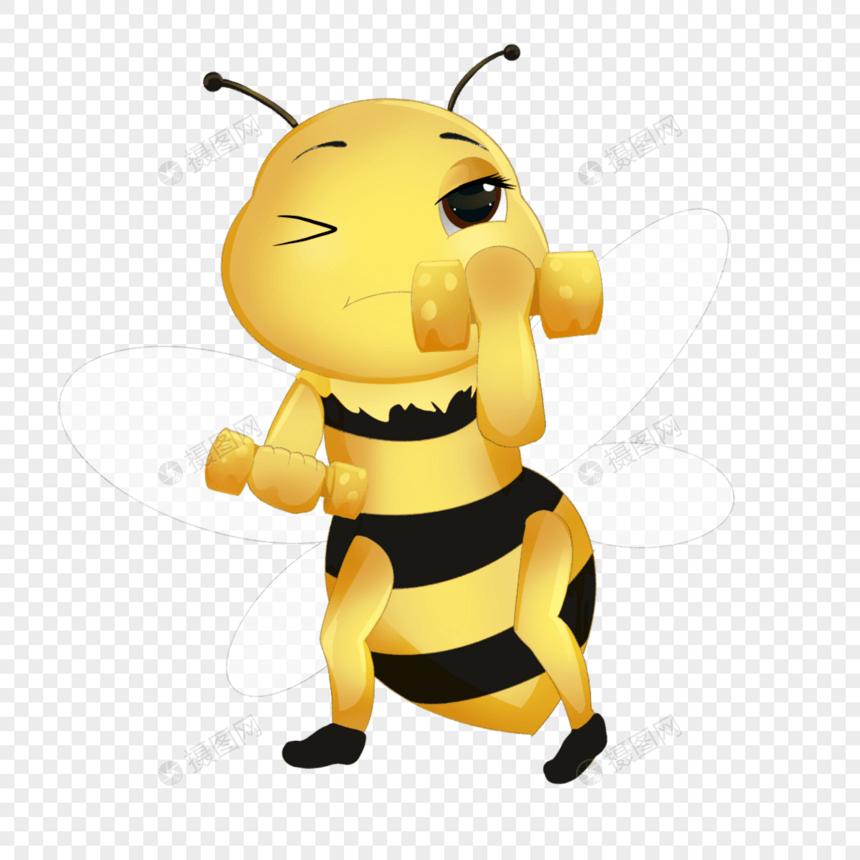 卡通动物拟人动作蜜蜂图片
