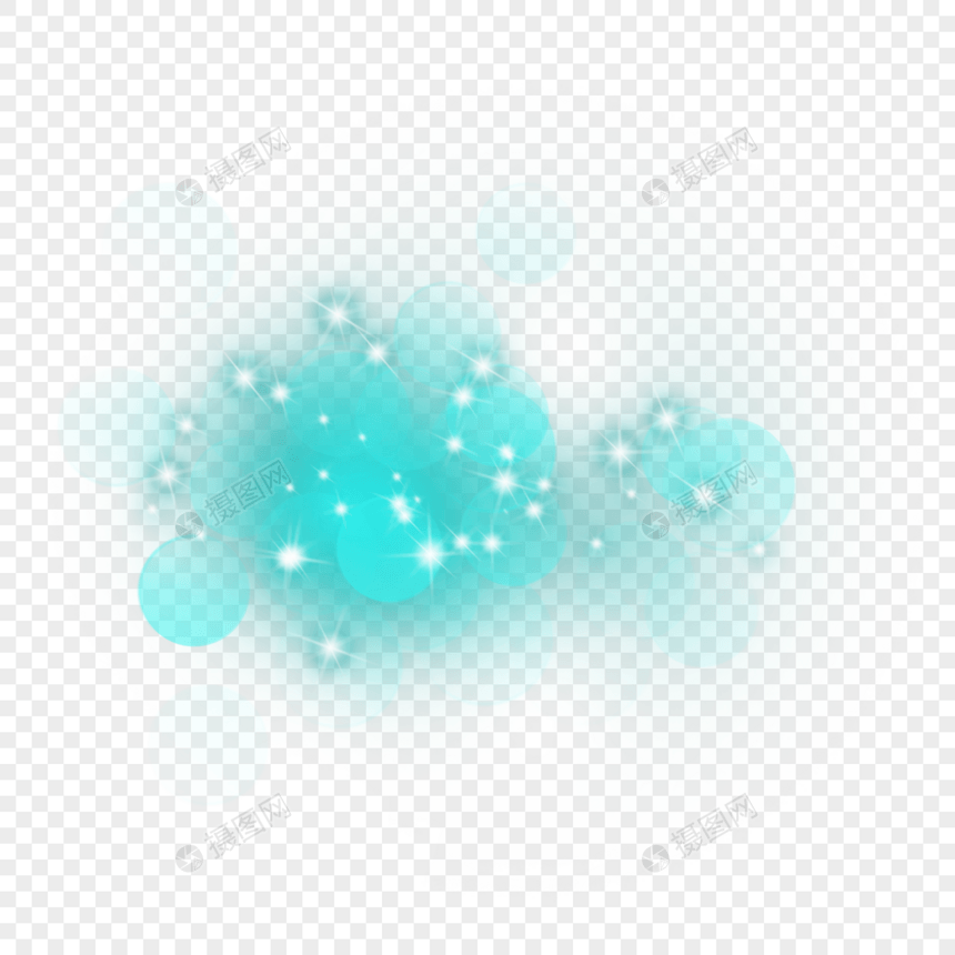 白色小圆点蓝色光团抽象光效图片