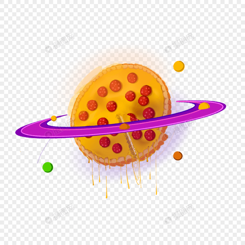 萨拉米香肠披萨食物星球图片