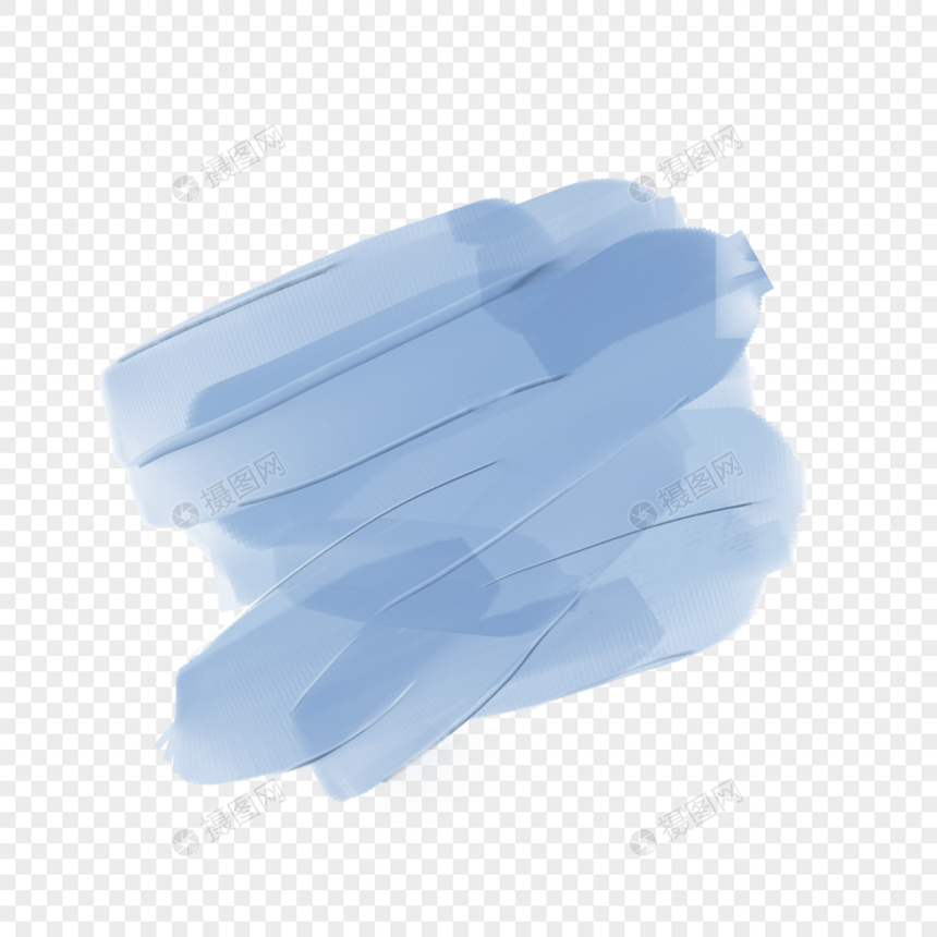 蓝色叠加质感撞色水彩笔刷图片