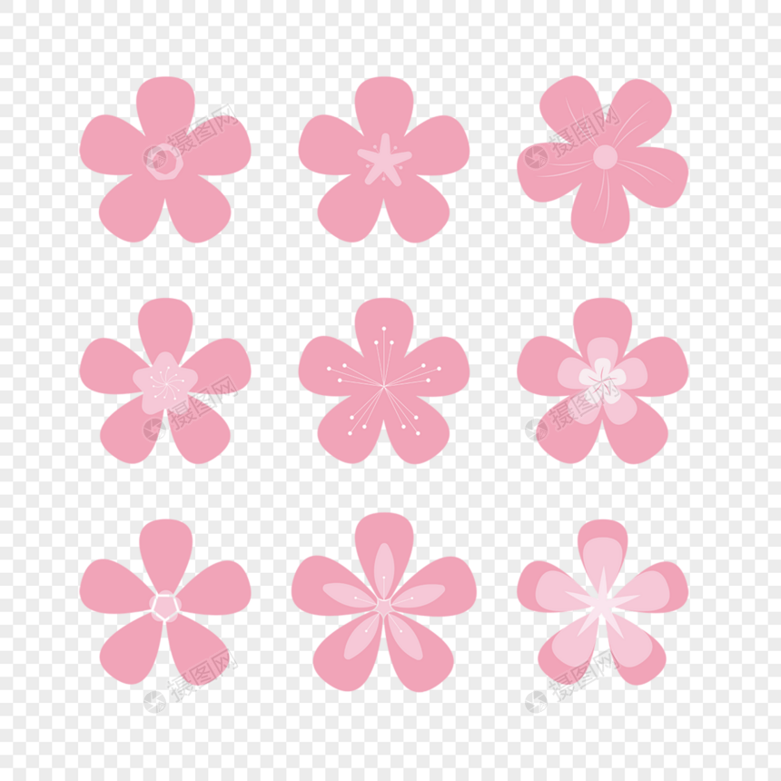 粉色樱花合集春天花朵图片