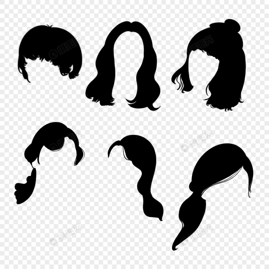 女生短发长发发型组合图片