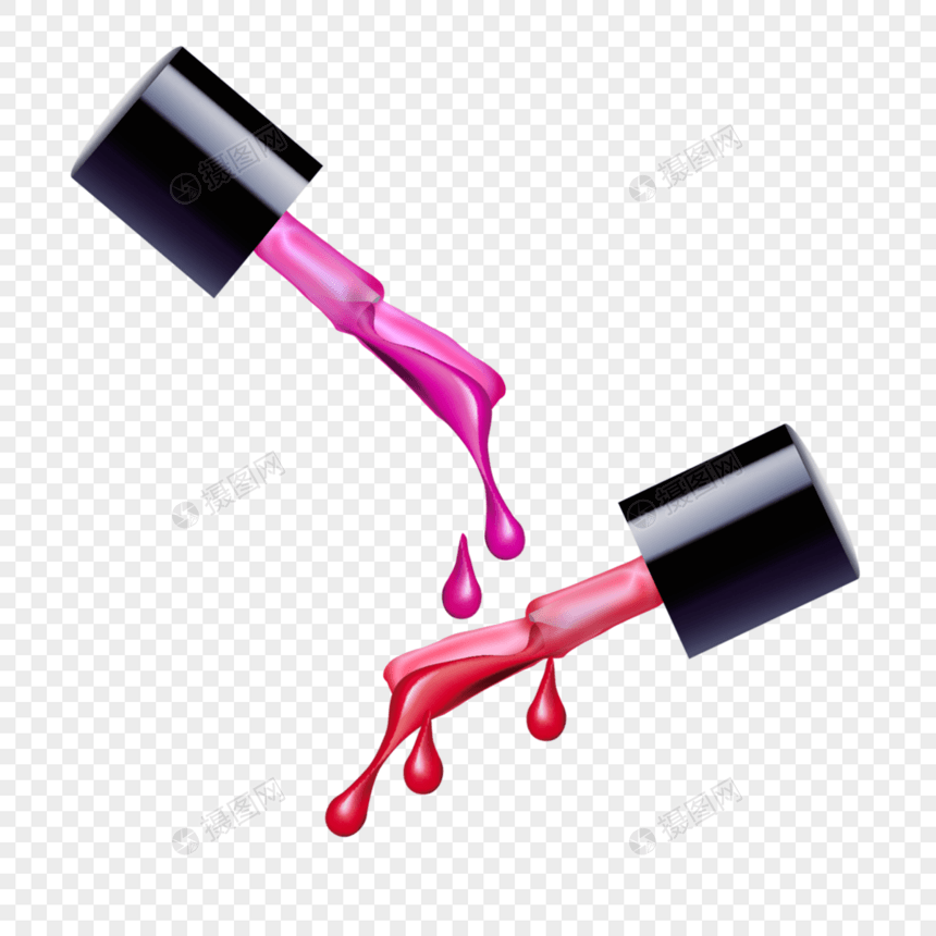 美甲指甲油美容粉色红色液体图片