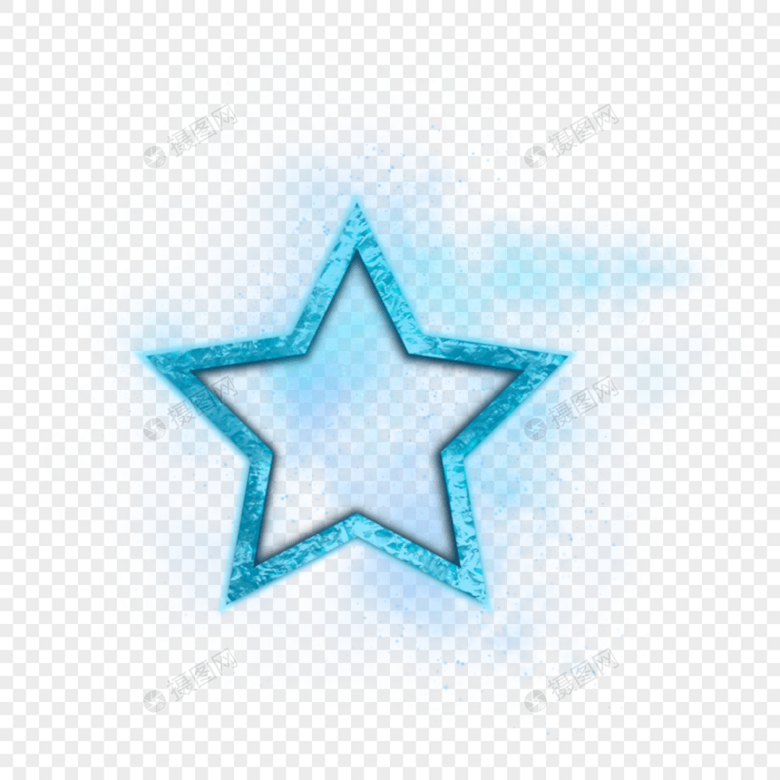 抽象蓝色光效星星图片