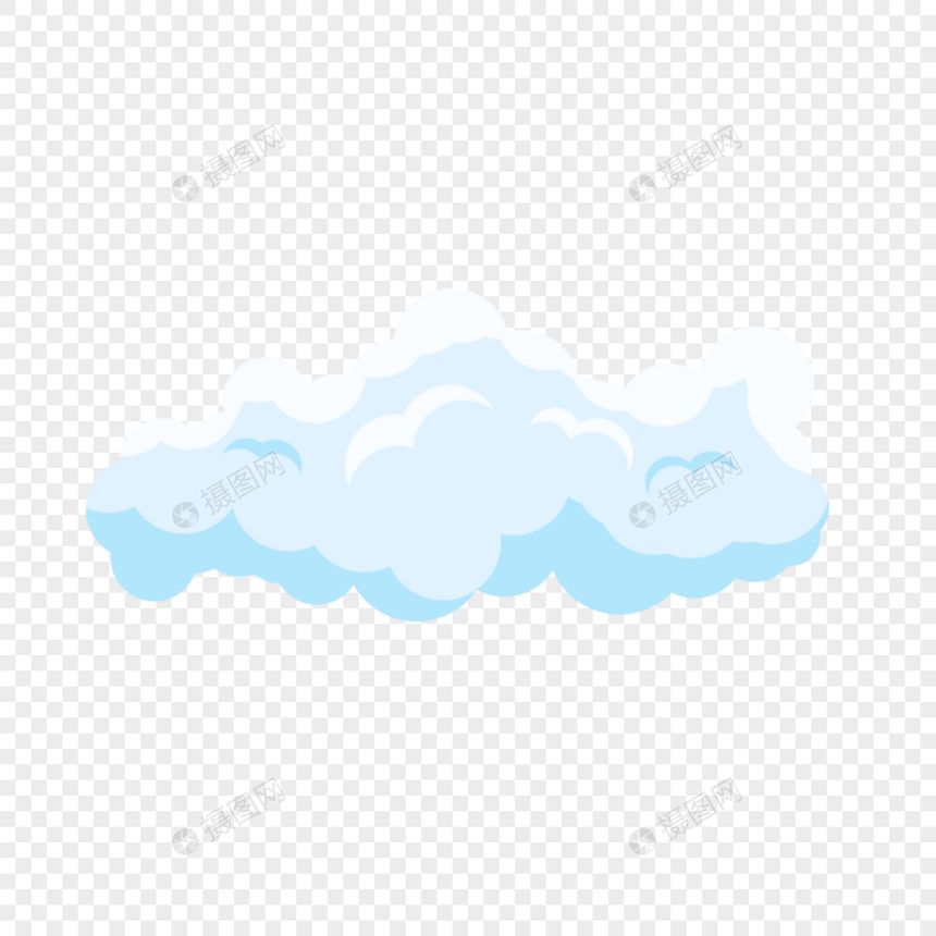 手绘漂浮可爱卡通云朵图片