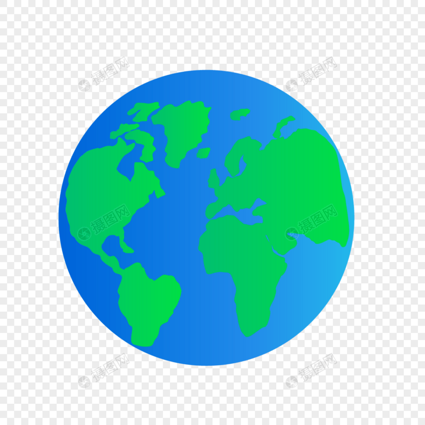 几何地球绿色环保图片