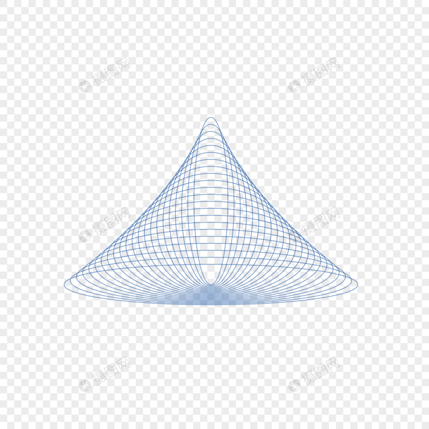 圆锥状抽象线条几何体图片