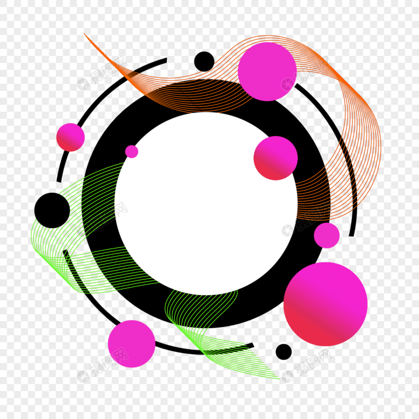 抽象渐变圆形色块圆环边框图片