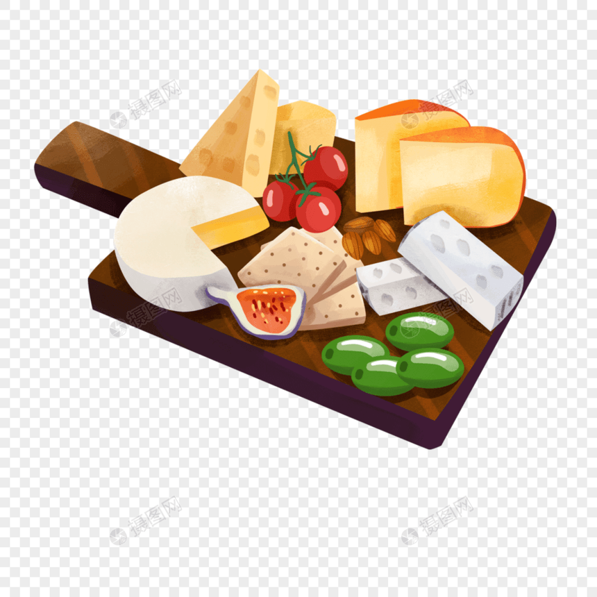 奶酪食物合集无花果番茄图片