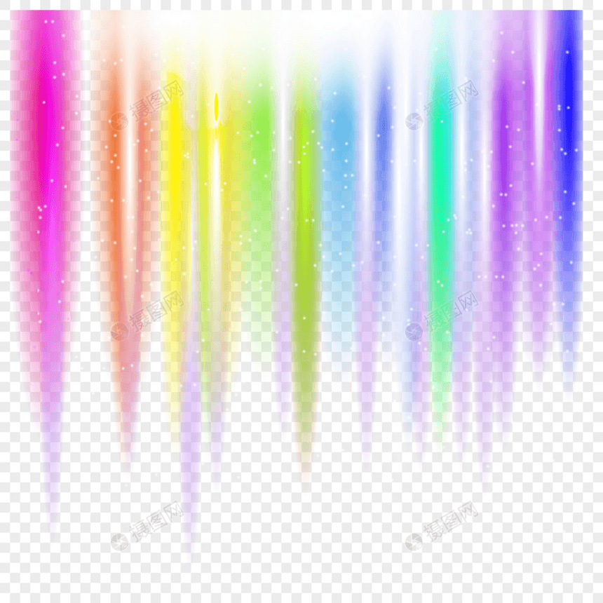 彩虹抽象光效发光彩条图片