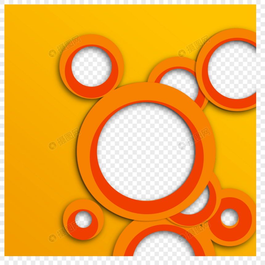 文本框圆圈创意渐变橙色图片