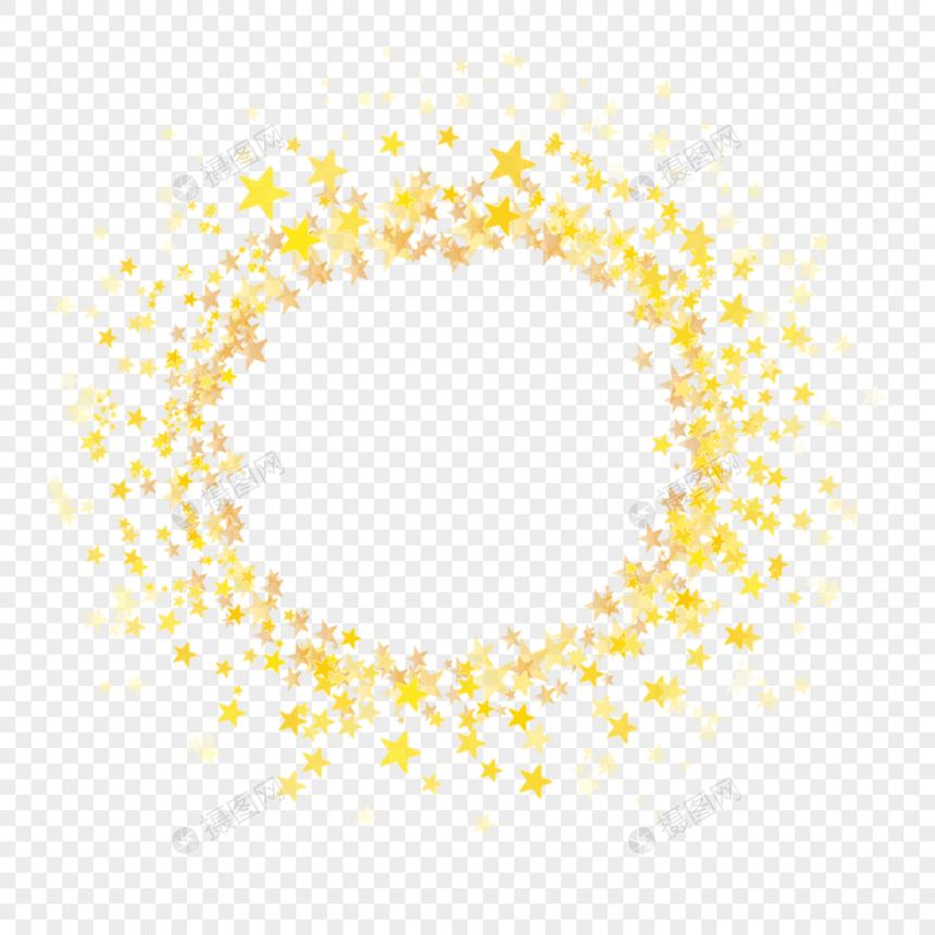 金色光效星星圆环图片