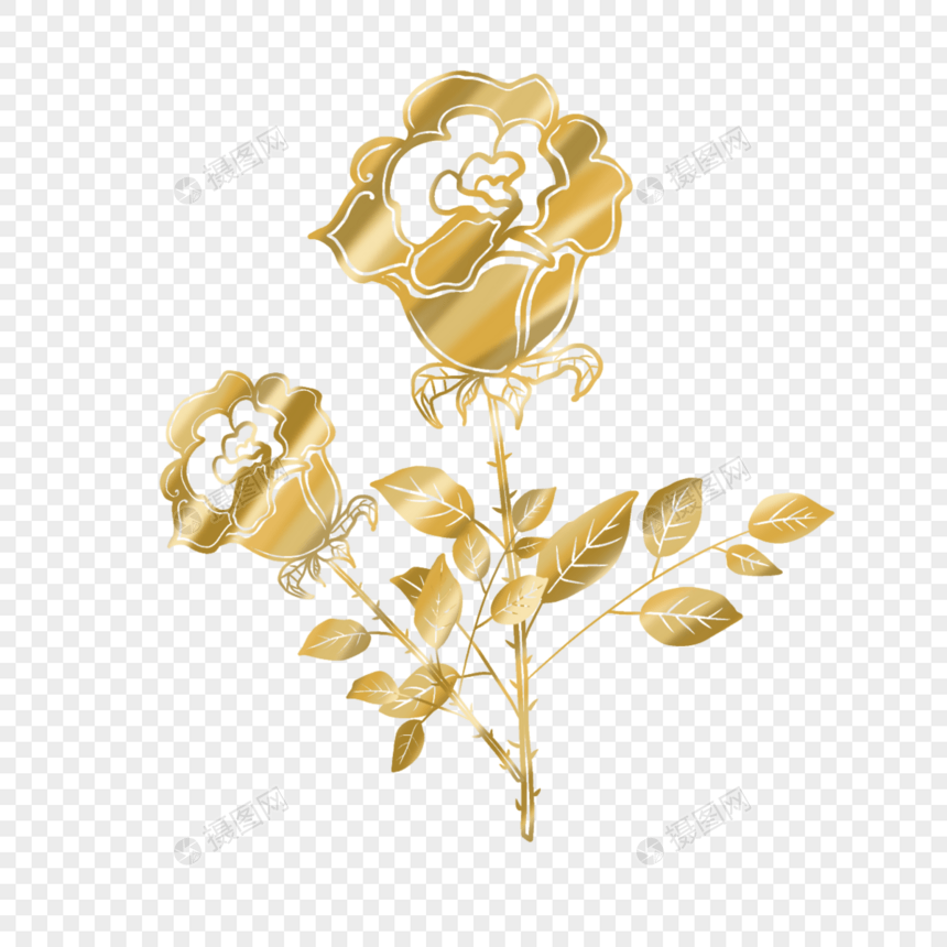 金枝抽象光效金玫瑰植物花卉图片