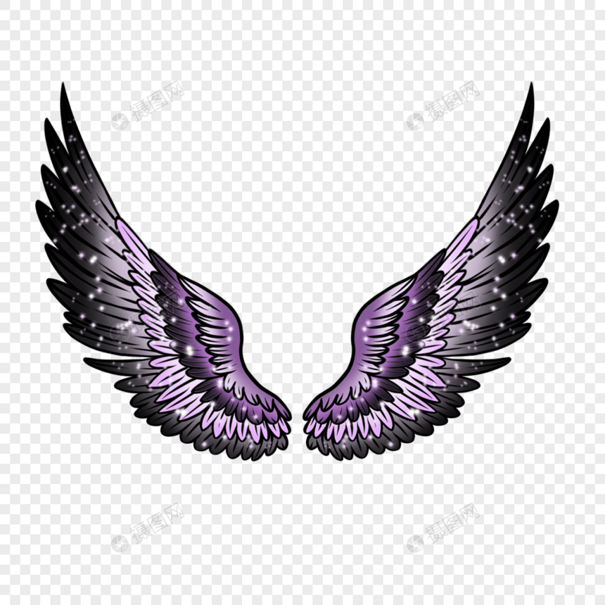 暗夜流光紫色翅膀图片