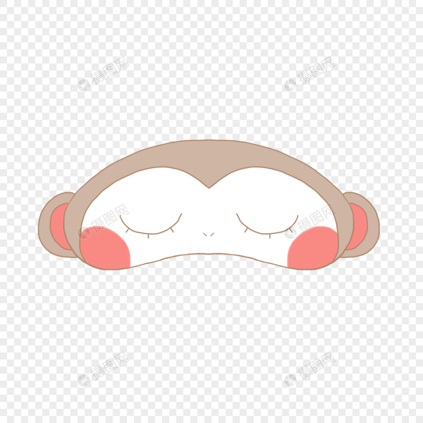 猴子头像可爱动物睡眠眼罩图片