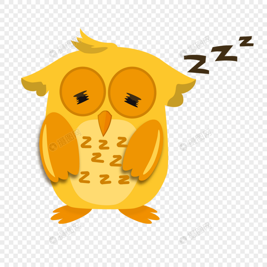 睡觉可爱猫头鹰图片