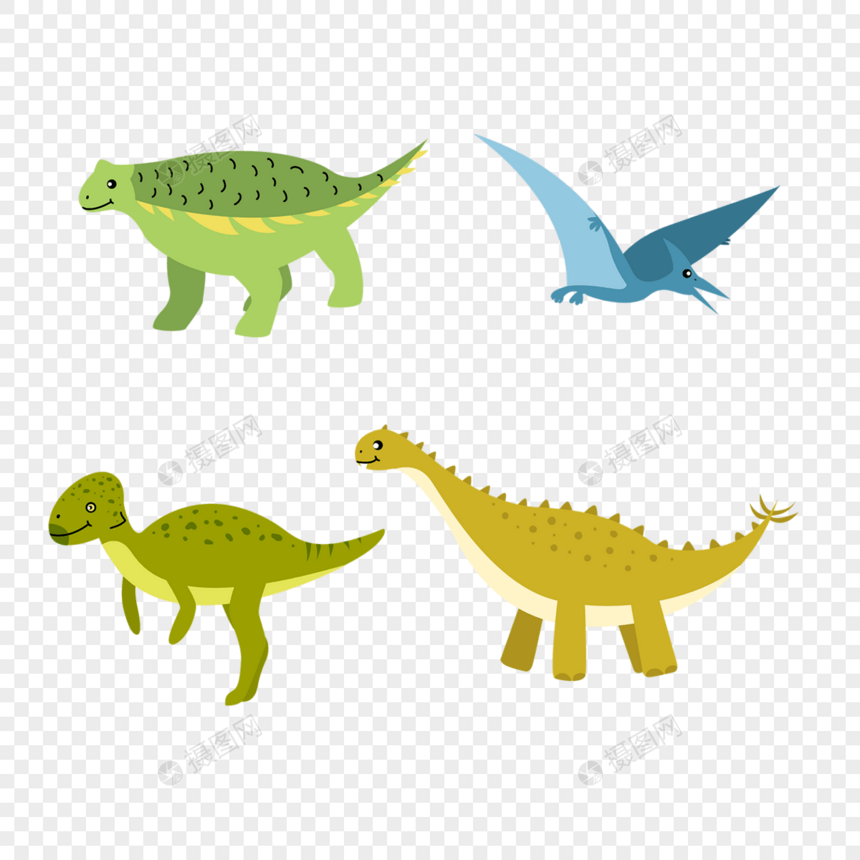 不同种类可爱卡通恐龙图片
